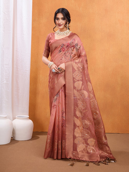 Bandhej Ghatchola Silk Saree with Zari work