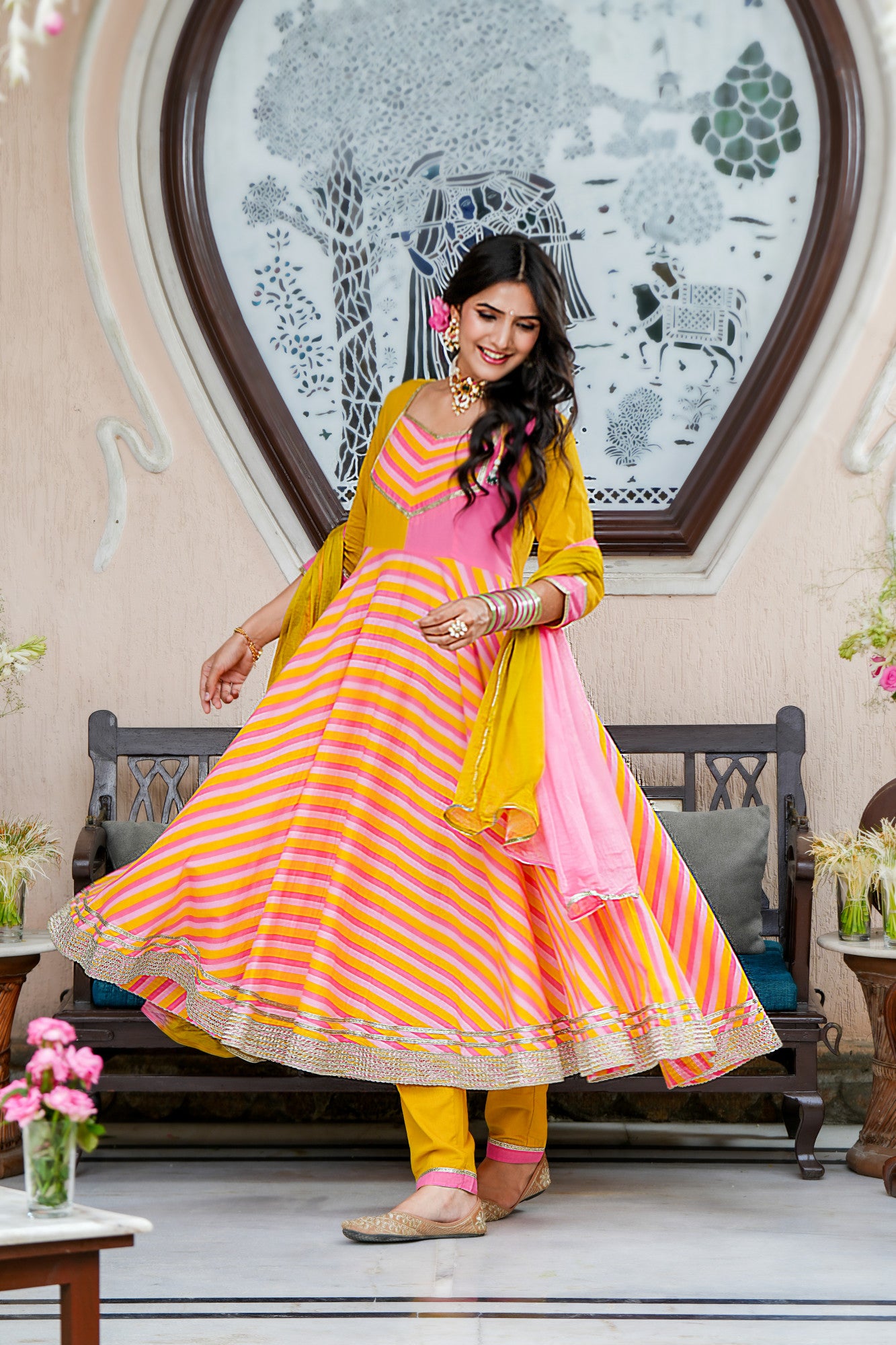 TARANGINI MULTI SHADES ANARKALI SET