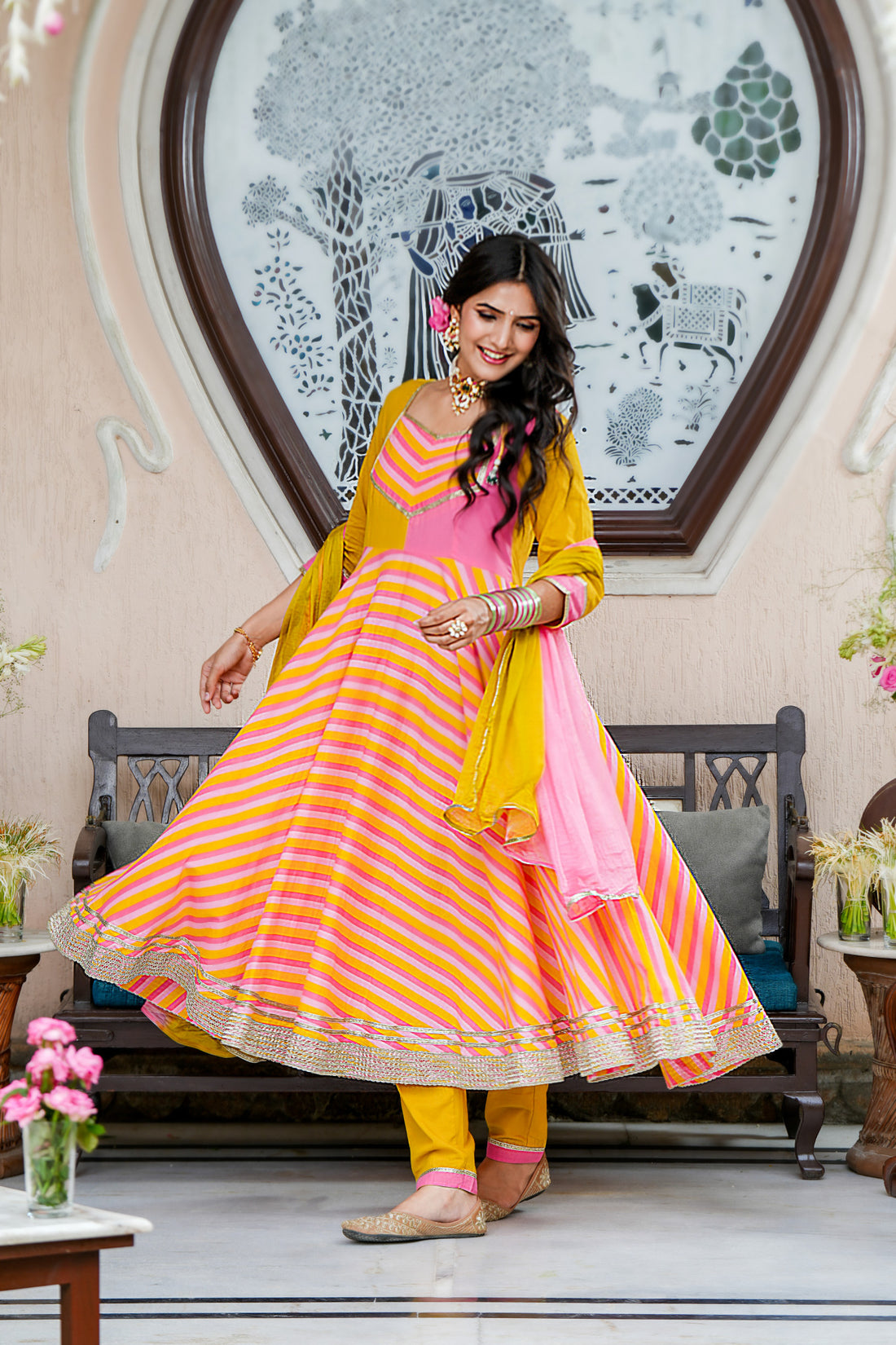 TARANGINI MULTI SHADES ANARKALI SET
