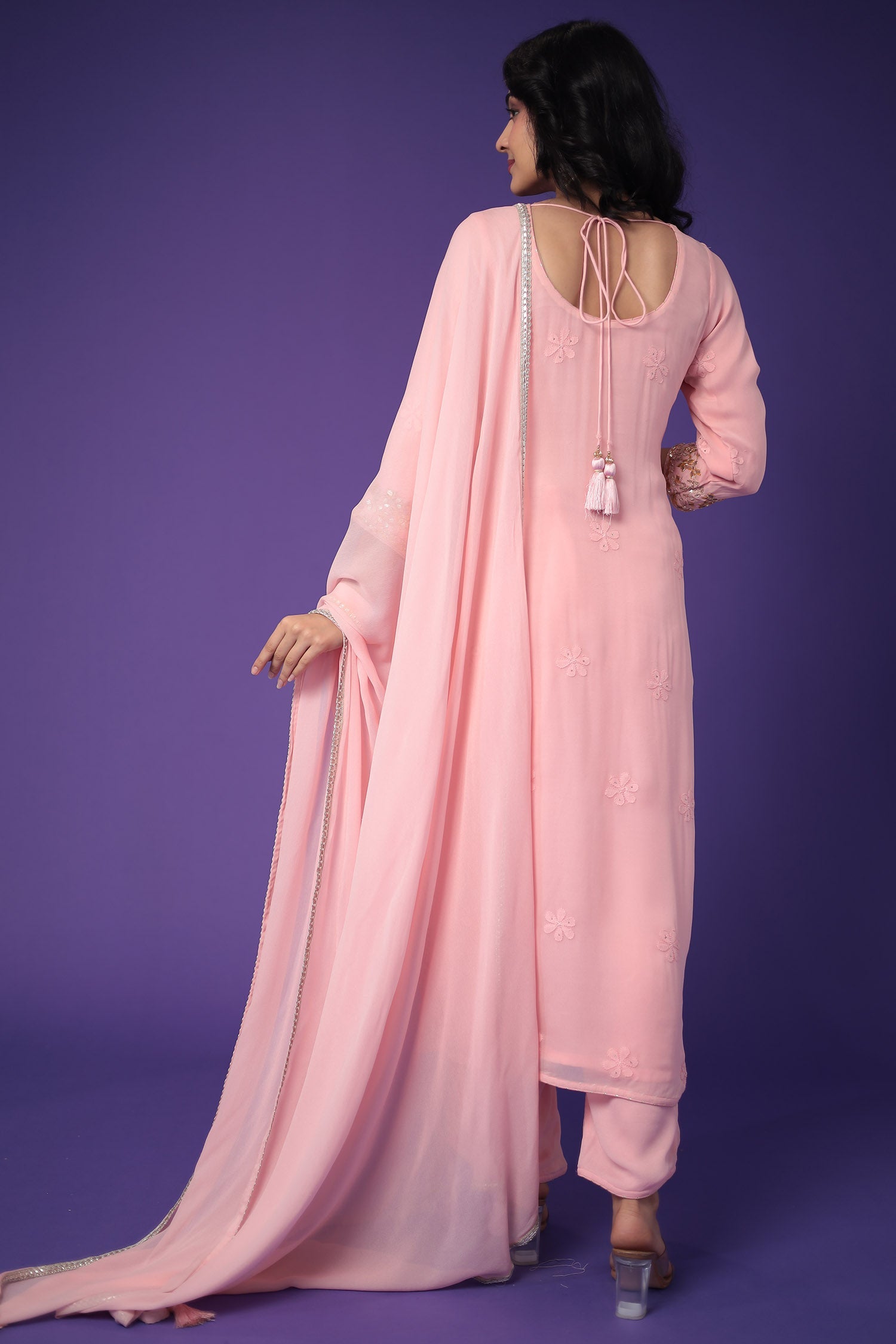 Georgette Suit with Gota Patti and Embroidered work