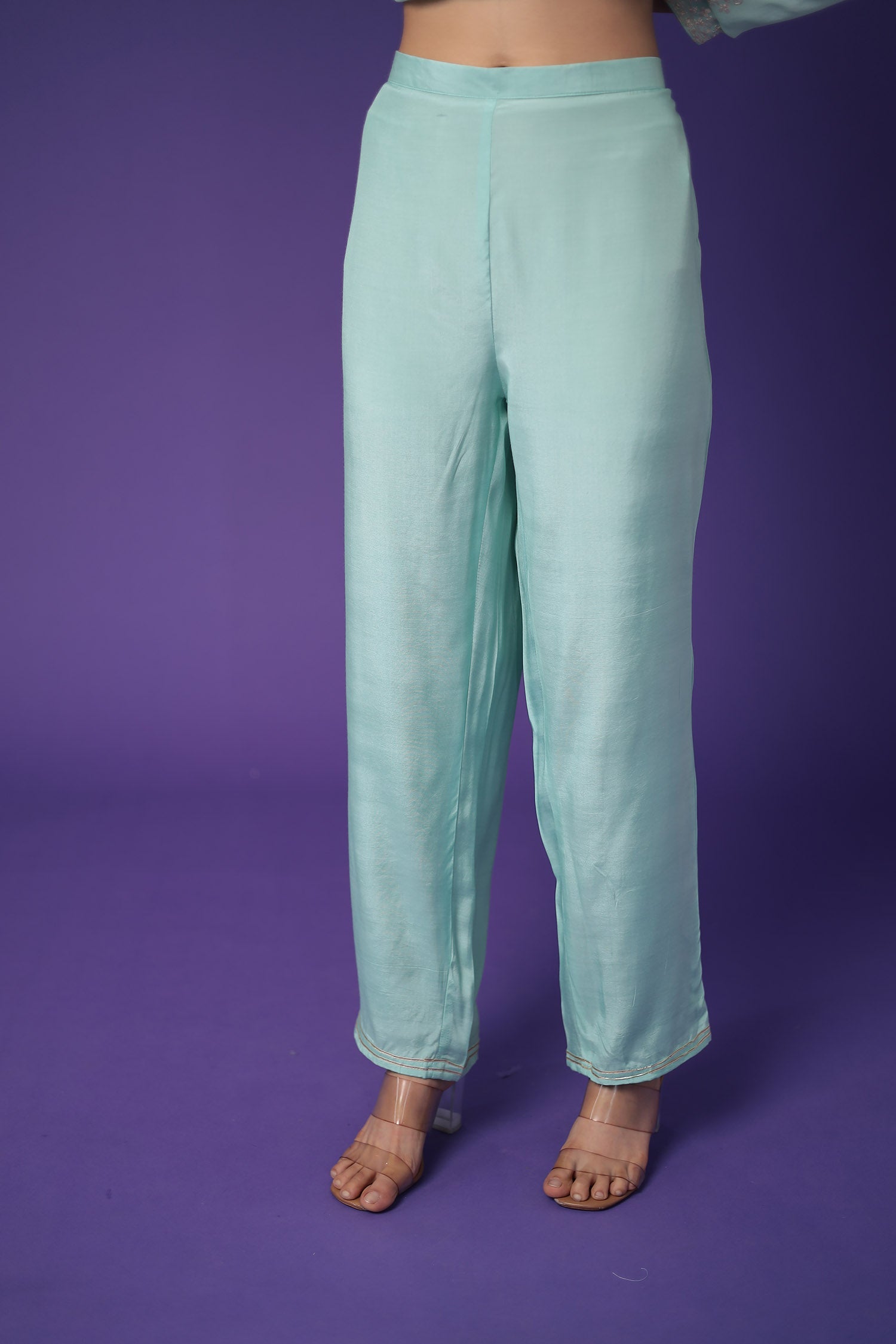 Georgette Suit Embroidered with Pittan work