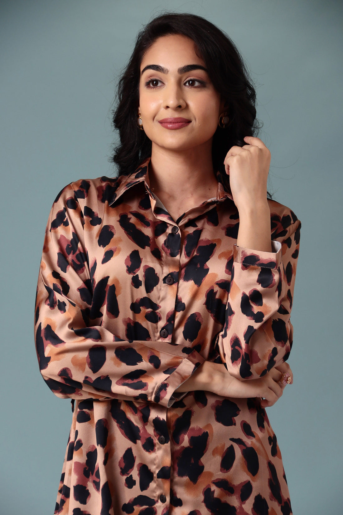 Printed Satin Co Ord Set