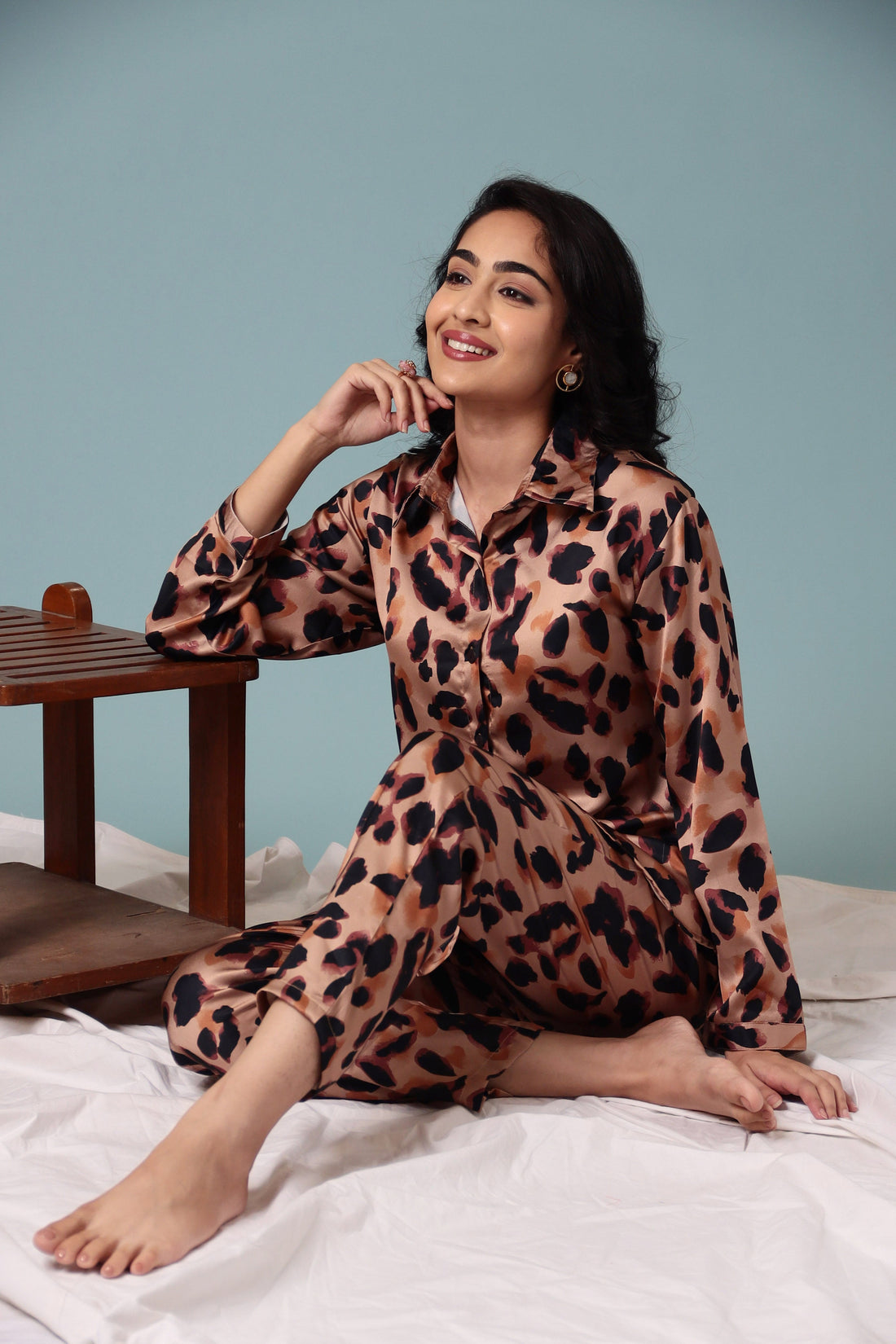 Printed Satin Co Ord Set