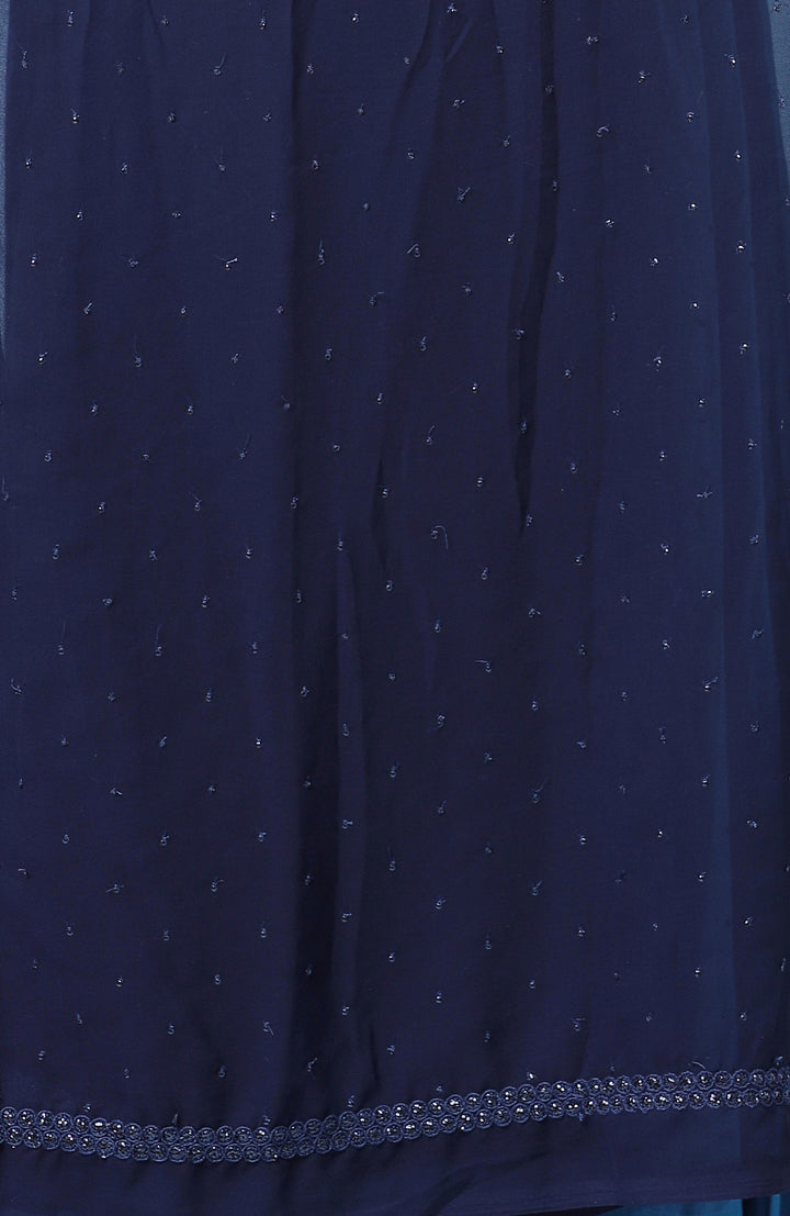 Embroidered Georgette Saree with Sequins work.