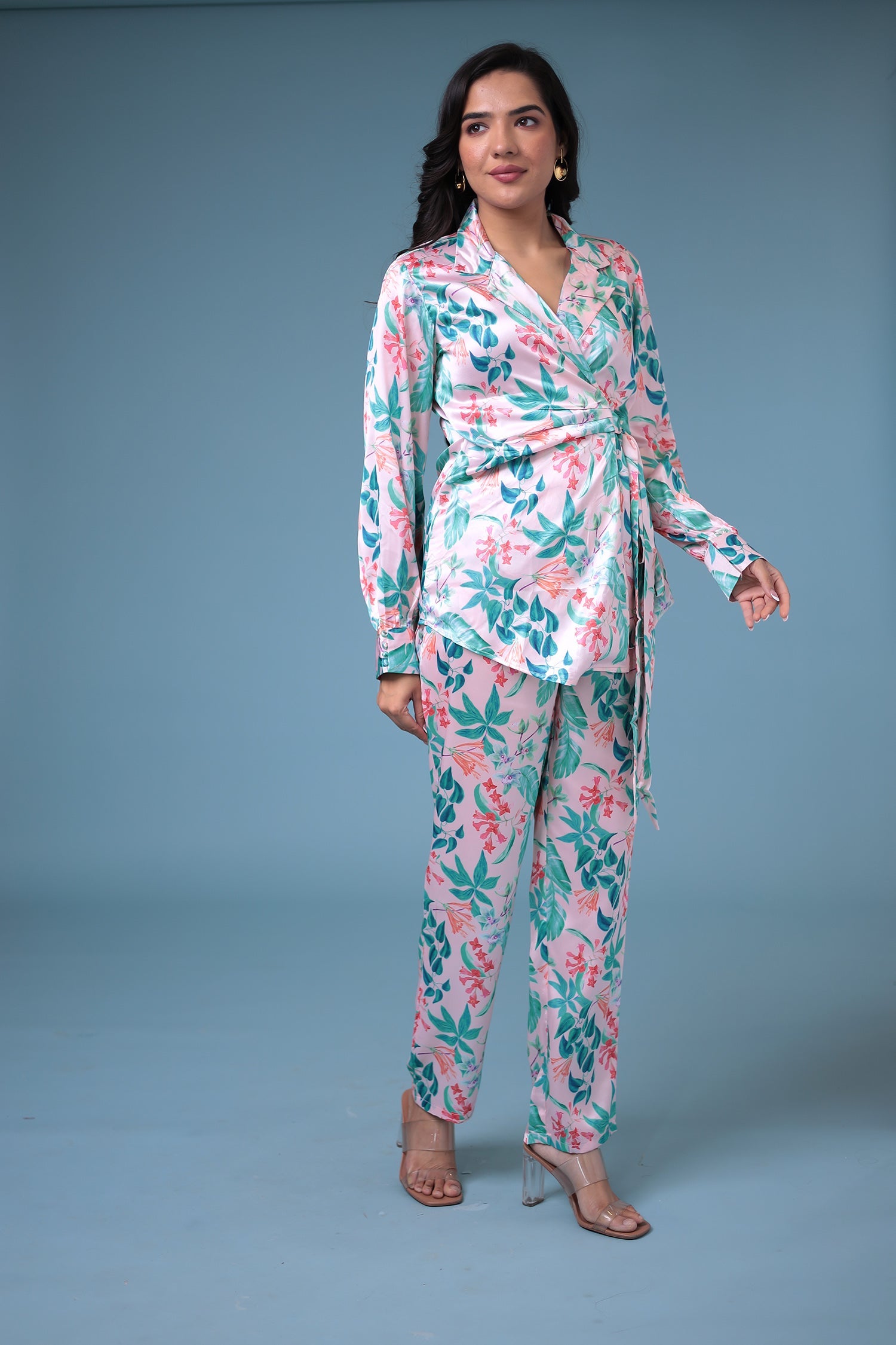 Banarasi Satin Silk Co Ords Set