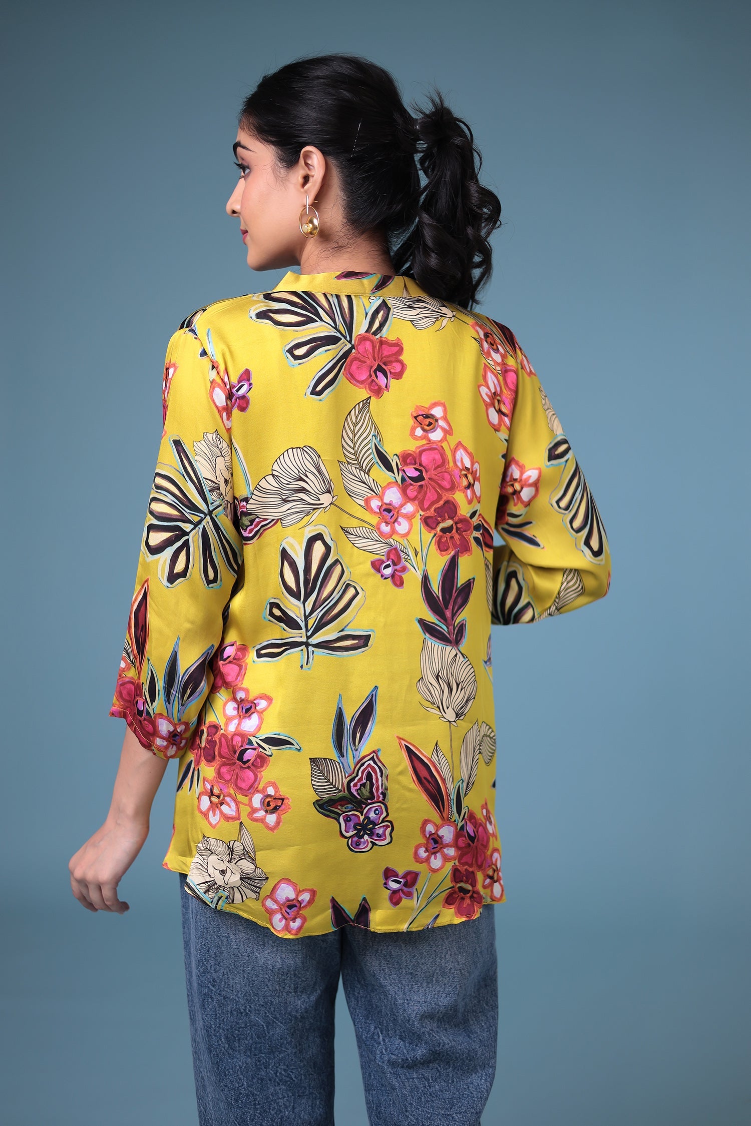 Printed Silk Blend Tunic