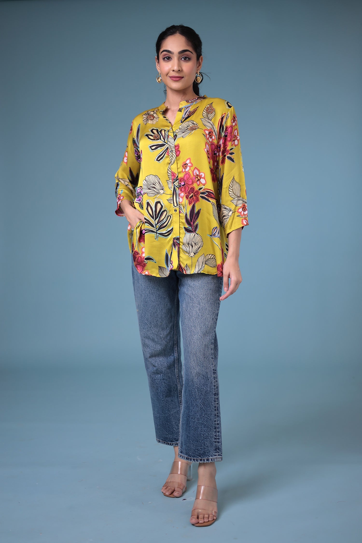 Printed Silk Blend Tunic
