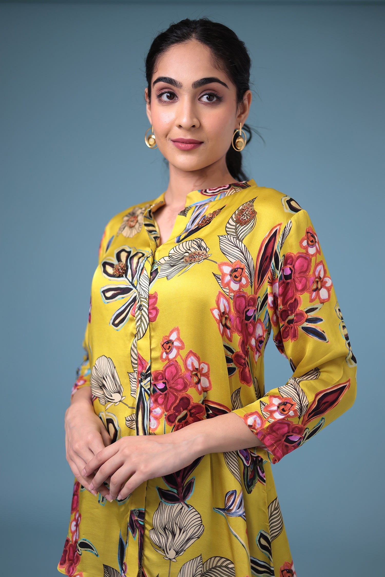 Printed Silk Blend Tunic