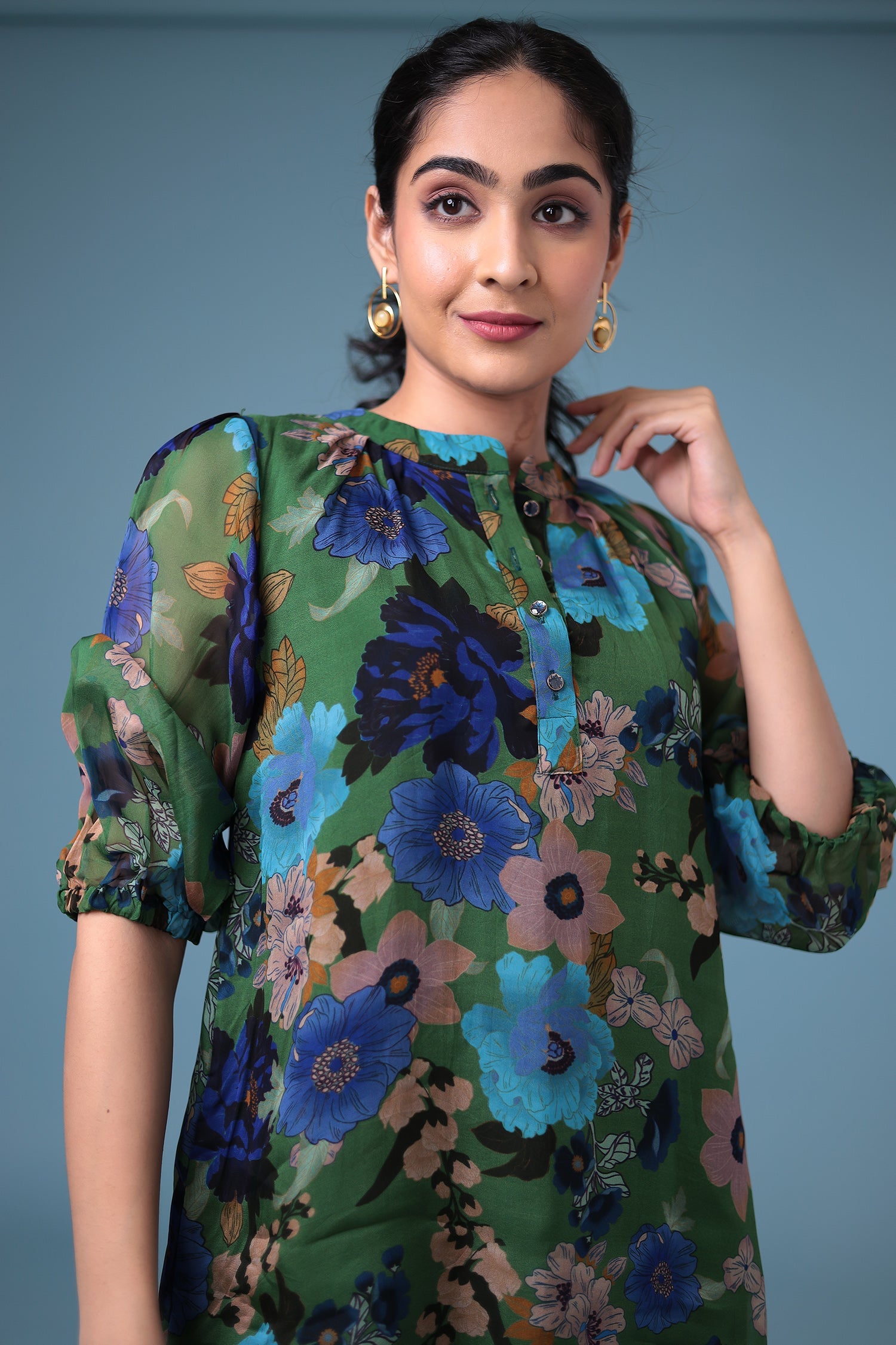 Printed Silk Blend Tunics