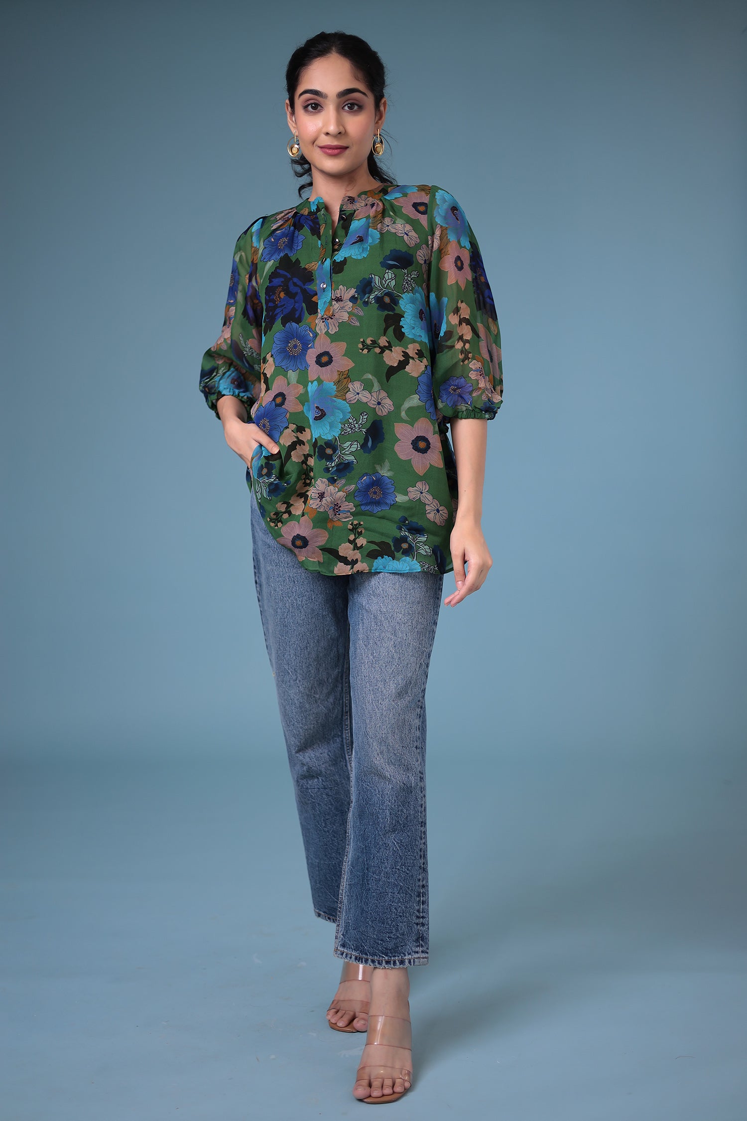 Printed Silk Blend Tunics