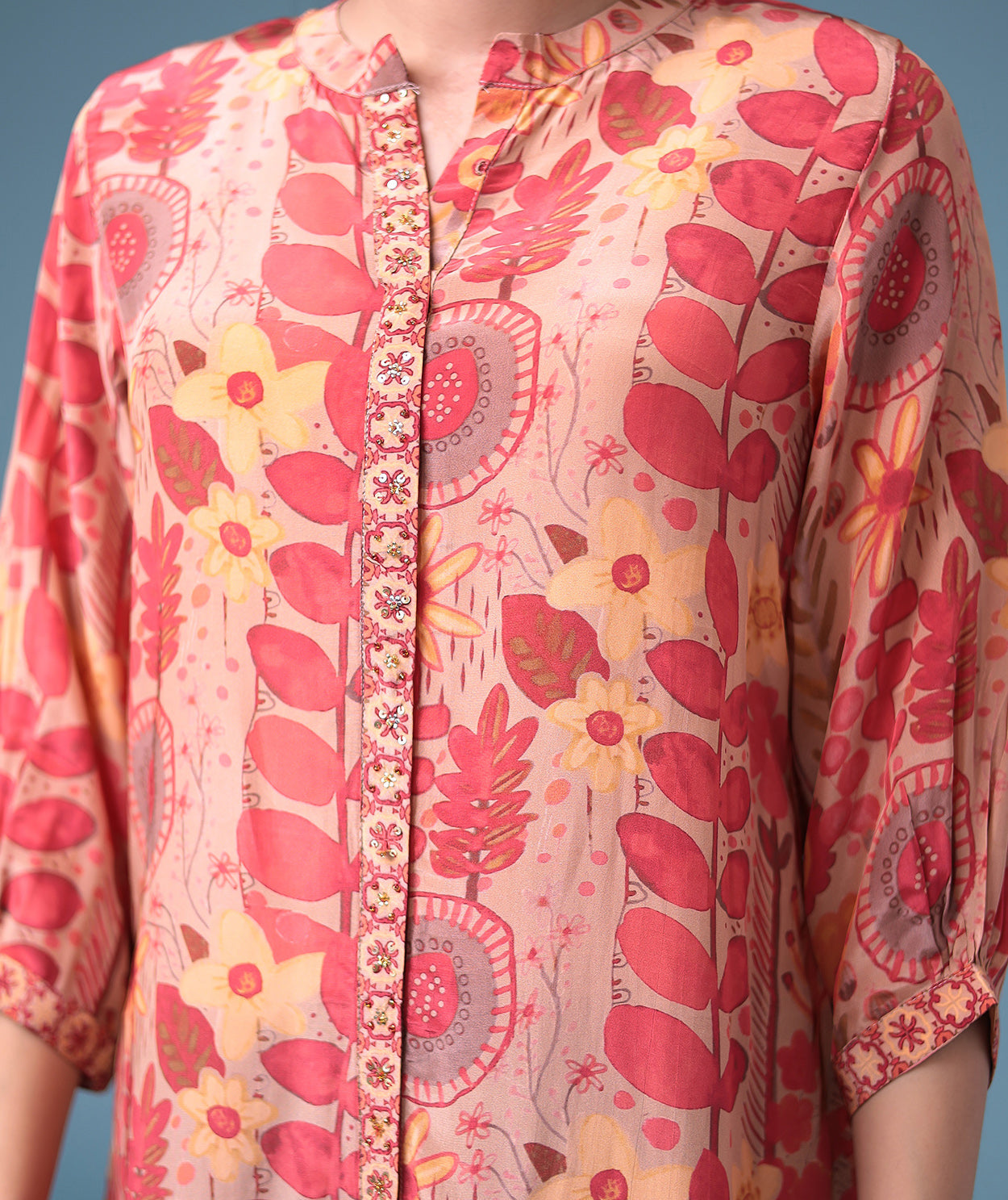 Printed Silk Blend Tunic