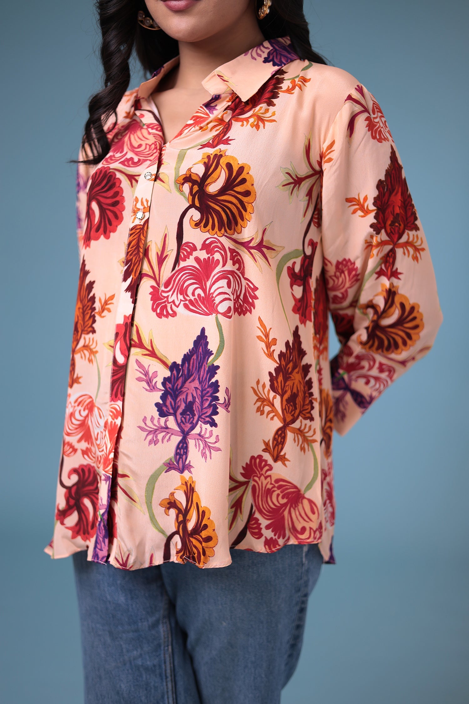 Printed Silk blend Kurta