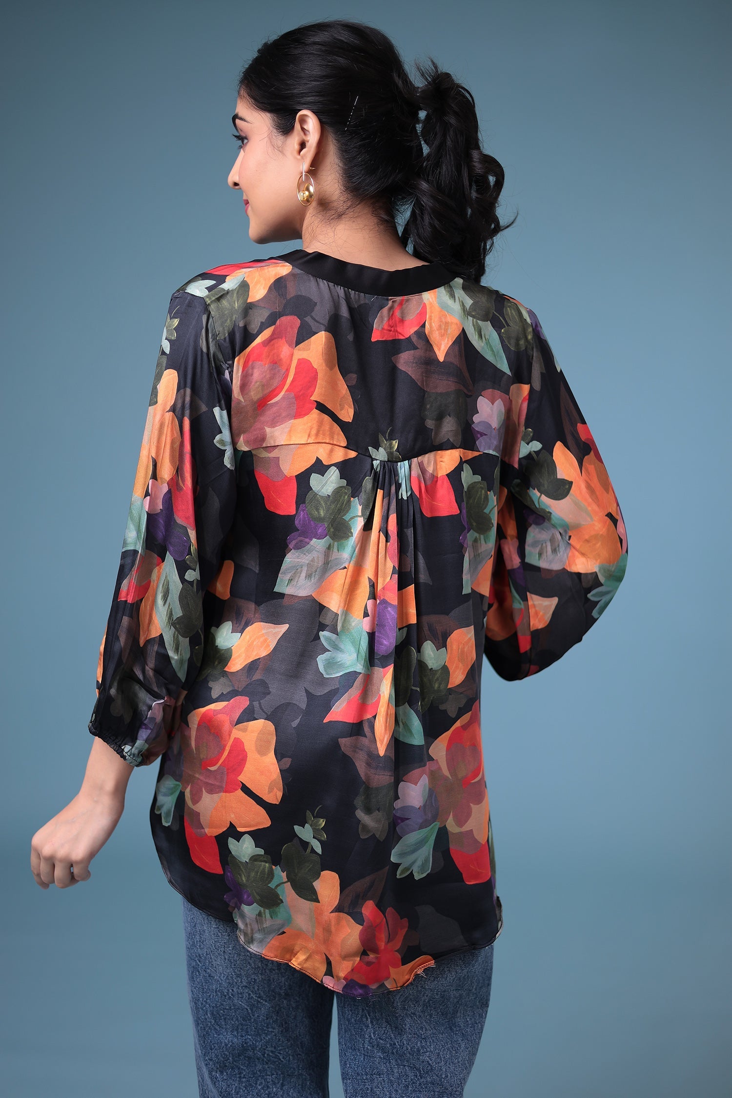 Printed Silk Blend Tunic