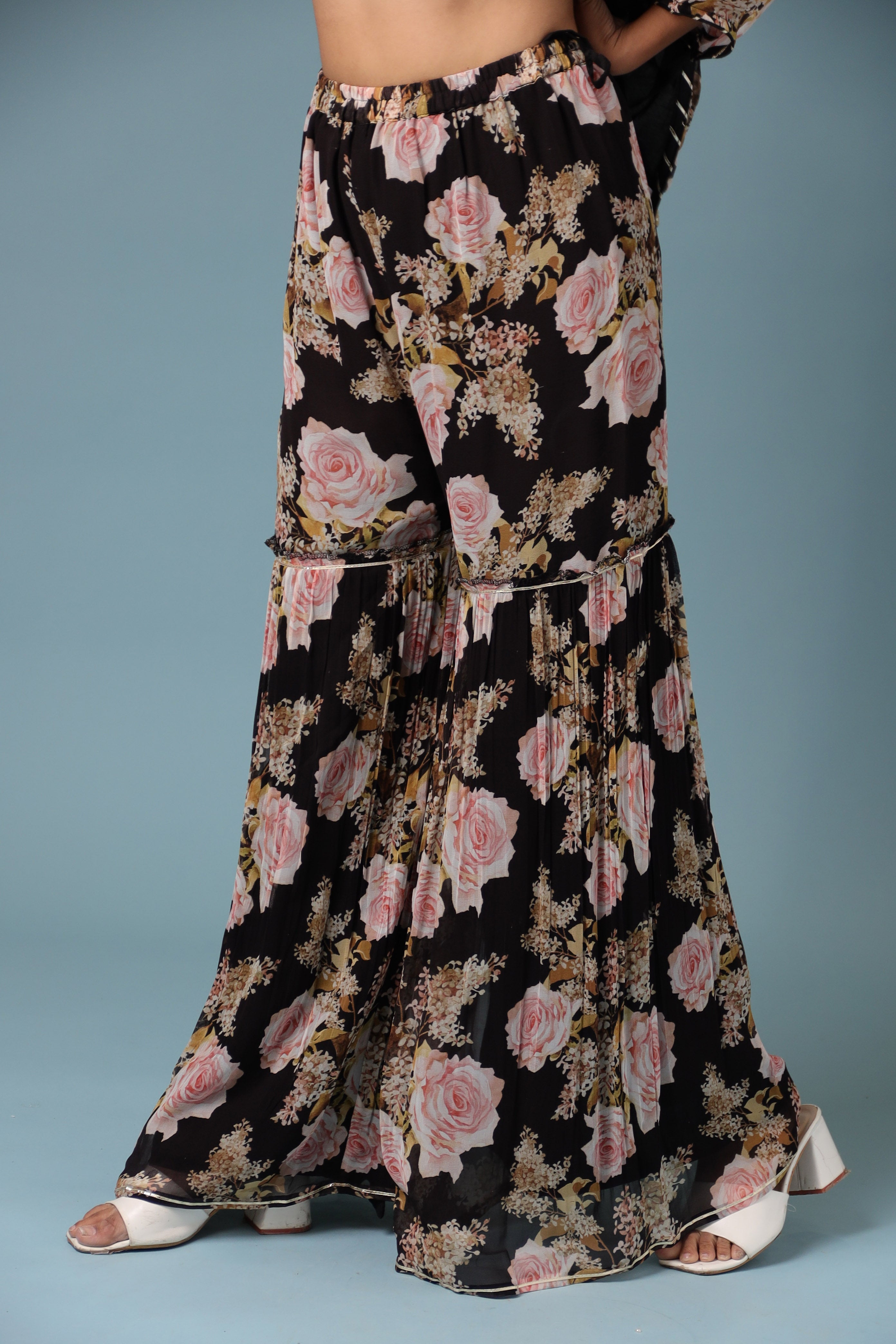 Printed Georgette Suit with Gota Patti work.