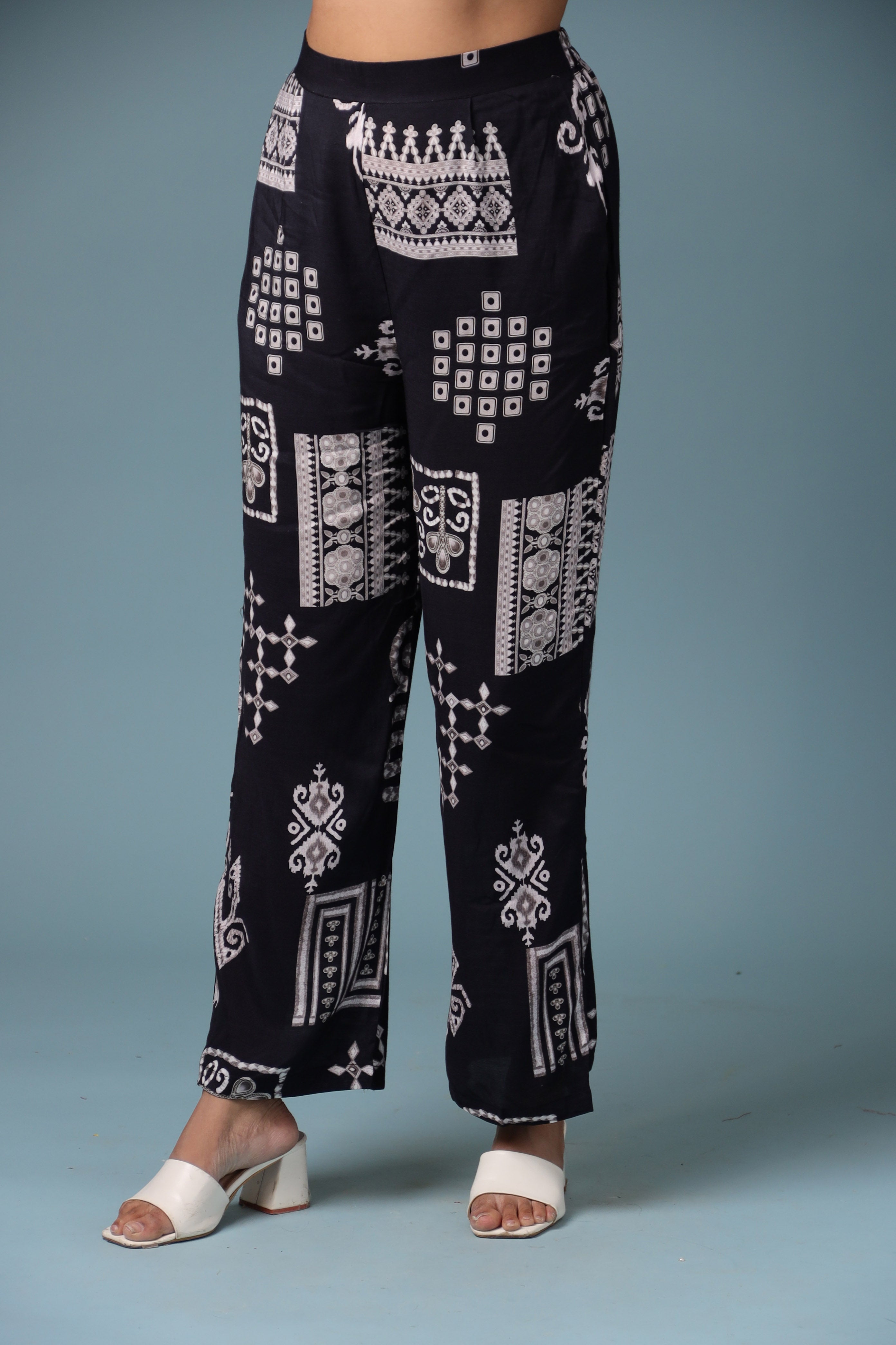 Printed Jacket Style Crepe Indowestern